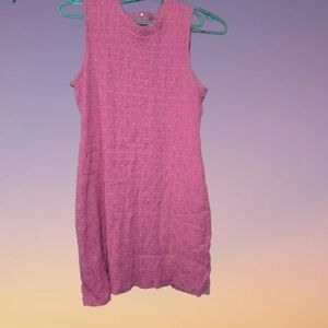 Chic Pink Sleeveless Mini Dress